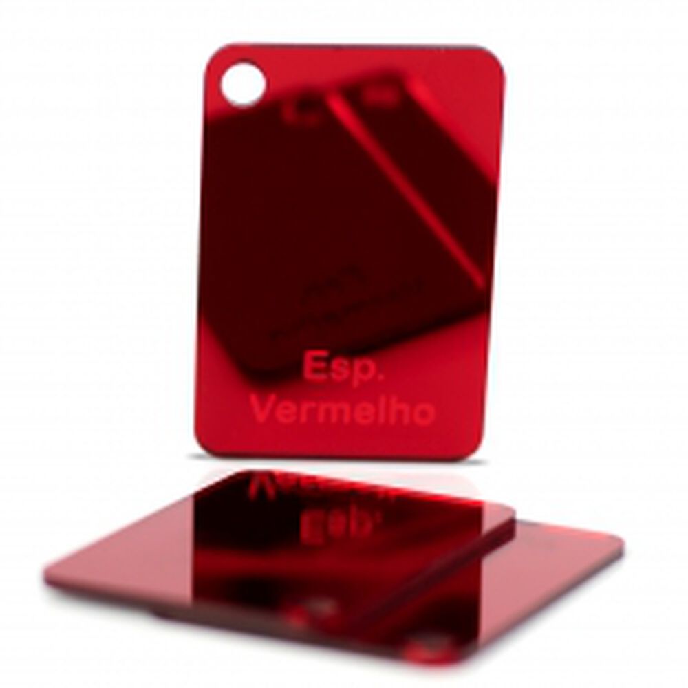 CHAPA DE ACRILICO ESPELHADO VERMELHO 1000X2000X2MM, , large